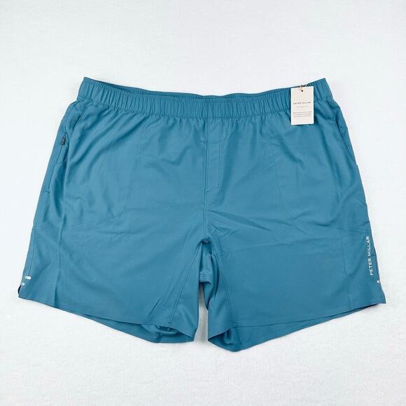 Peter Millar Crown Sport Active Men's 2XL Rainfall Blue Swift Performance Shorts - Picture 1 of 13